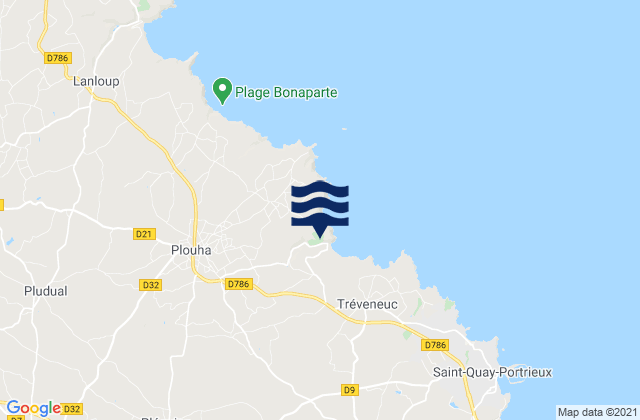 Mapa de mareas Pléguien, France