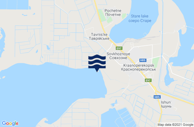 Mapa de mareas Pochetnoye, Ukraine