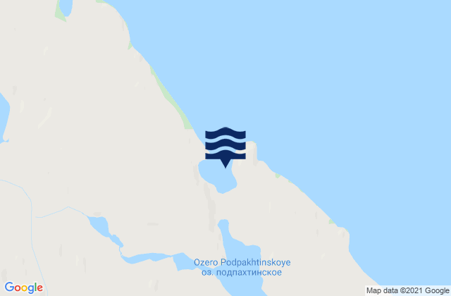 Mapa de mareas Podpakhta Bay, Russia