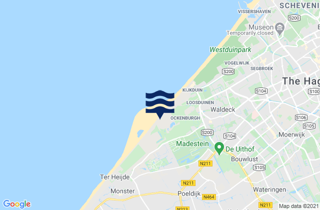 Mapa de mareas Poeldijk, Netherlands