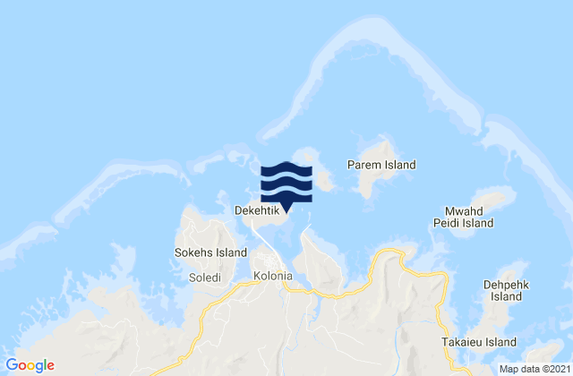 Mapa de mareas Pohnpei Harbor Pohnpei Island, Micronesia