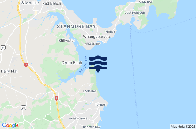 Mapa de mareas Pohutukawa Bay, New Zealand