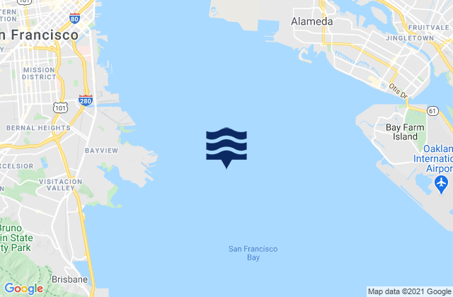 Mapa de mareas Point Avisadero 0.6 nmi. ESE of, United States