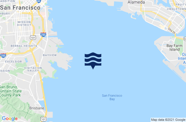 Mapa de mareas Point Avisadero .3 mi E, United States