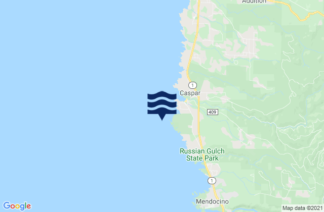 Mapa de mareas Point Cabrillo, United States