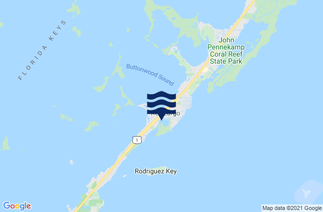 Mapa de mareas Point Charles (Key Largo), United States