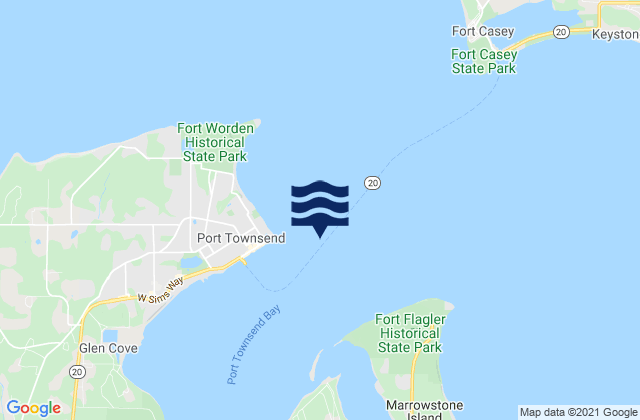 Mapa de mareas Point Hudson 0.5 mile east of, United States