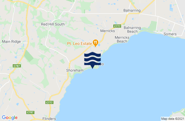 Mapa de mareas Point Leo Surf Beach, Australia