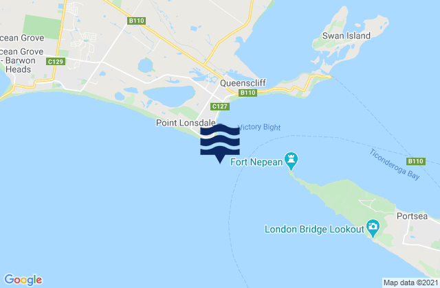 Mapa de mareas Point Lonsdale, Australia