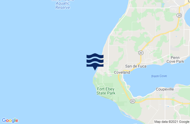 Mapa de mareas Point Partridge Whidbey Island, United States
