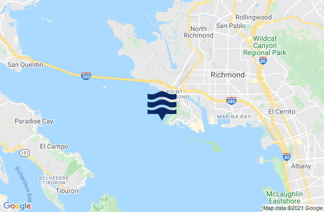 Mapa de mareas Point Richmond, United States