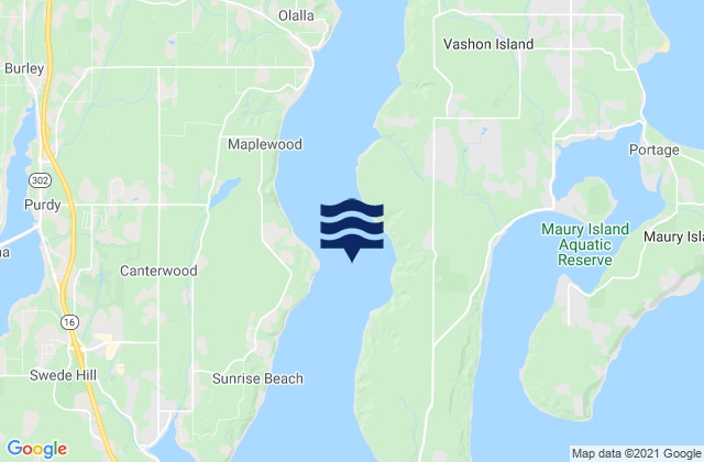 Mapa de mareas Point Richmond East of Colvos Passage, United States