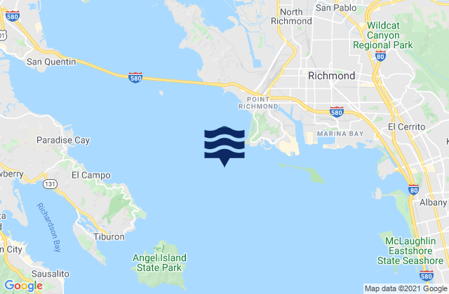 Mapa de mareas Point Richmond .5 mi W, United States