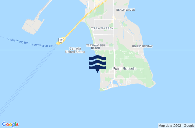 Mapa de mareas Point Roberts, United States