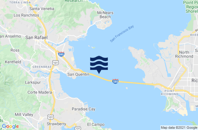 Mapa de mareas Point San Quentin 0.82 nmi. east of, United States