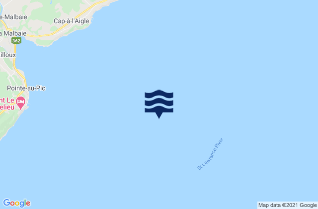 Mapa de mareas Pointe-Au-Pic, Canada