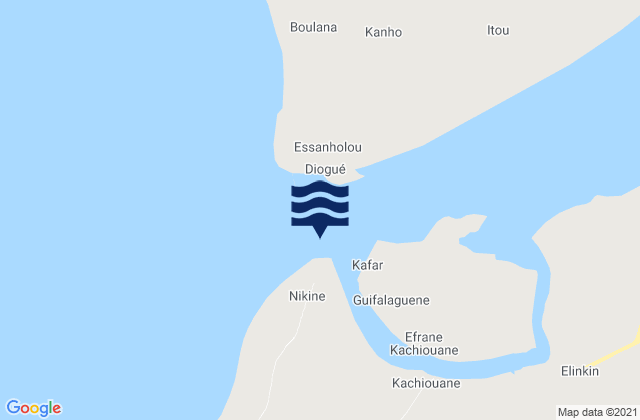 Mapa de mareas Pointe de Diogue, Senegal