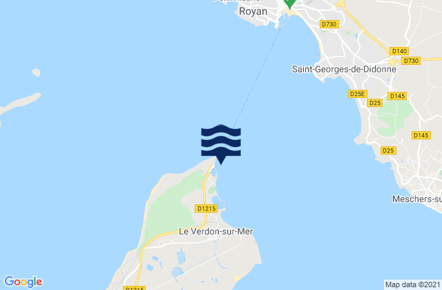 Mapa de mareas Pointe de Grave, France