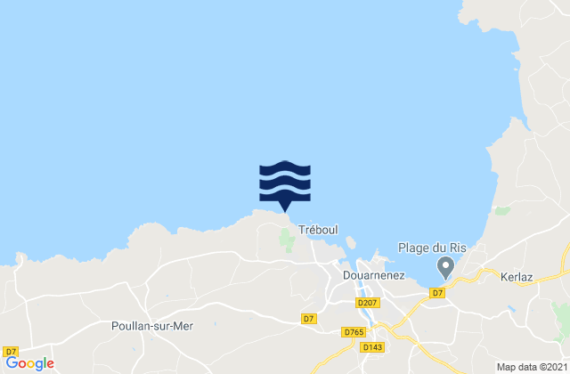 Mapa de mareas Pointe de Leyde, France