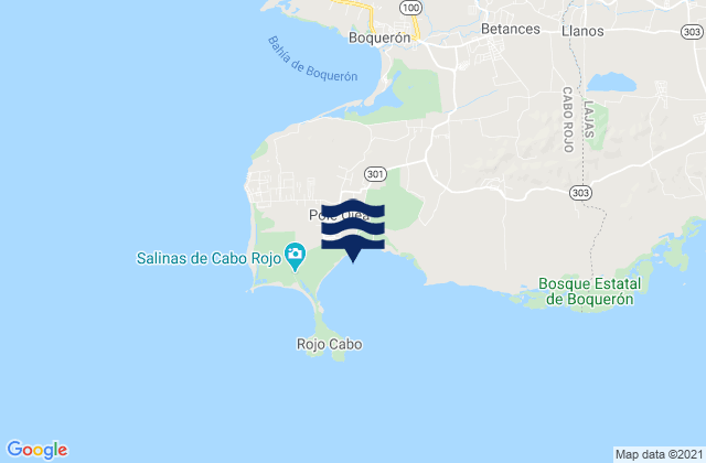 Mapa de mareas Pole Ojea, Puerto Rico