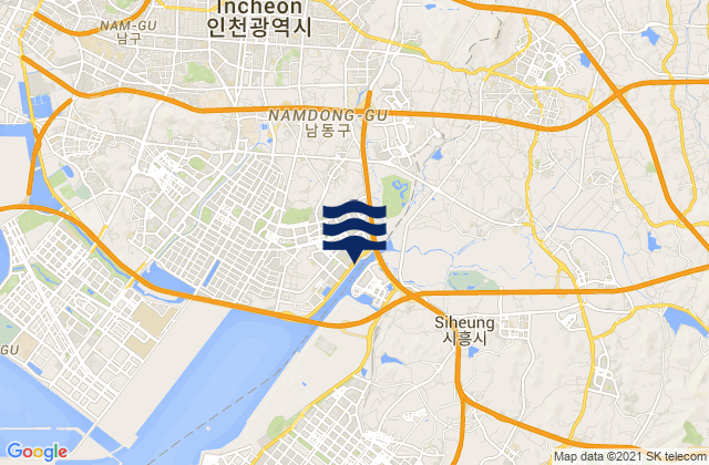 Mapa de mareas Polgyo, South Korea