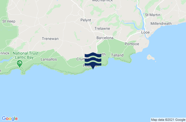 Mapa de mareas Polperro Beach, United Kingdom