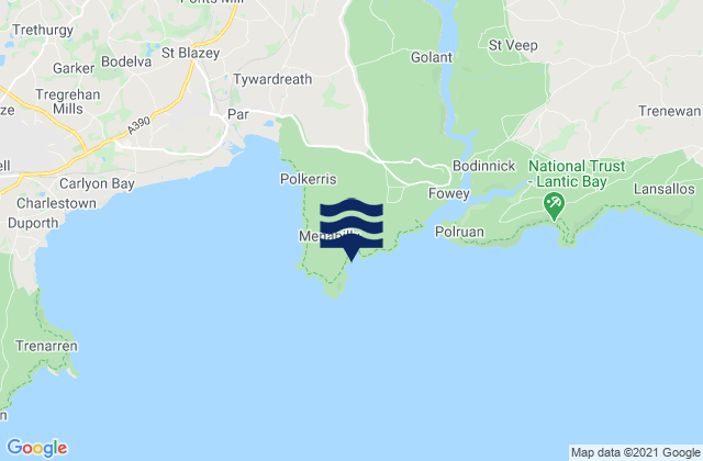 Mapa de mareas Polridmouth Beach, United Kingdom