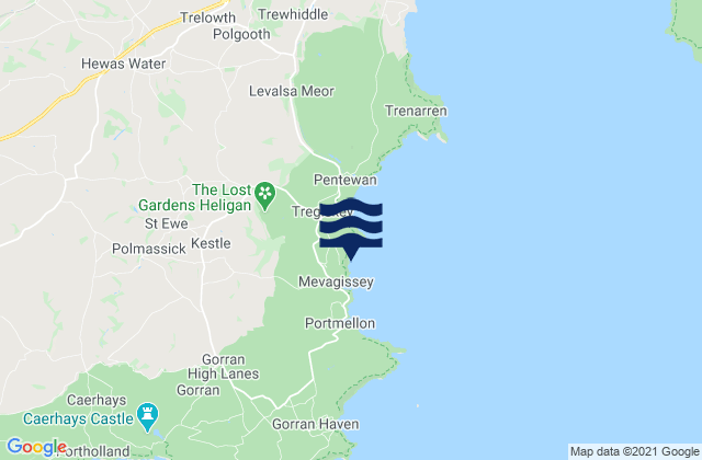 Mapa de mareas Polstreath Beach, United Kingdom
