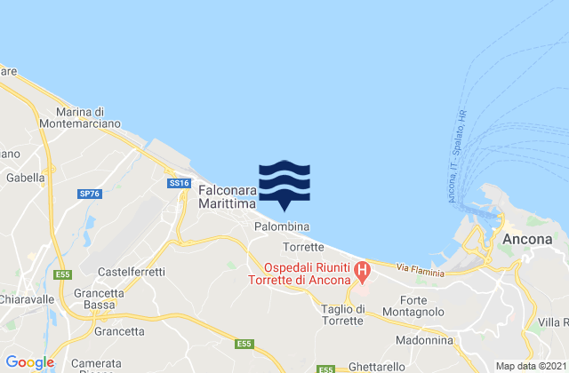 Mapa de mareas Polverigi, Italy