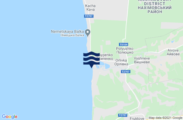 Mapa de mareas Polyushko, Ukraine