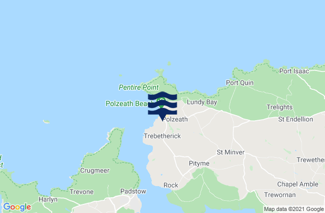 Mapa de mareas Polzeath, United Kingdom