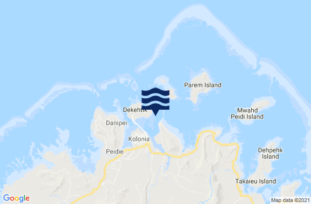Mapa de mareas Ponape Harbor, Micronesia