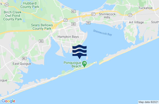 Mapa de mareas Ponquogue bridge Shinnecock Bay, United States