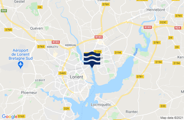 Mapa de mareas Pont-Scorff, France