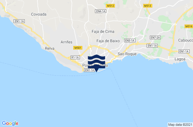Mapa de mareas Ponta Delgada Sao Miguel Island, Portugal