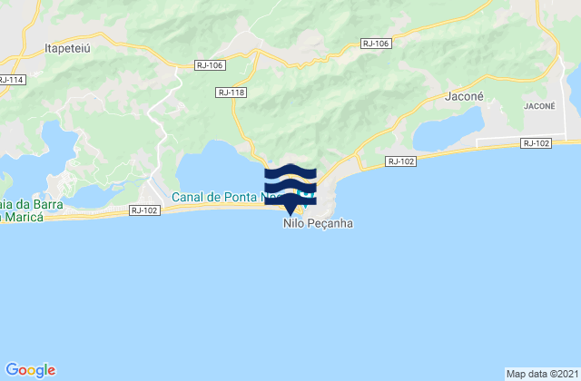 Mapa de mareas Ponta Negra, Brazil