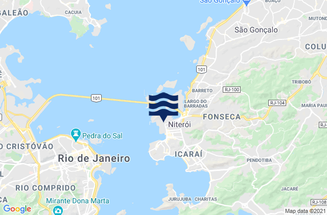 Mapa de mareas Ponta d'Areia, Brazil