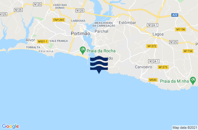 Mapa de mareas Ponta do Altar, Portugal
