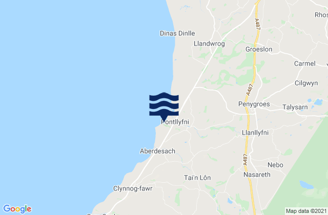 Mapa de mareas Pontllyfni, United Kingdom