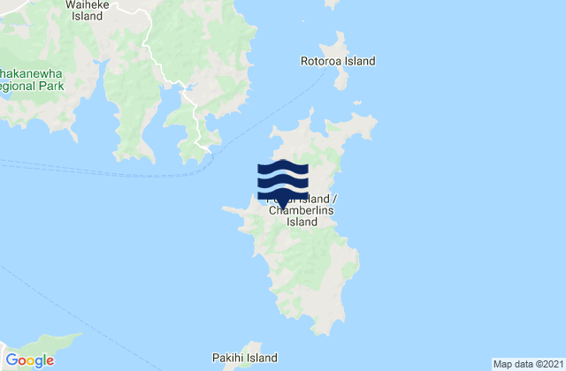Mapa de mareas Ponui Island, New Zealand