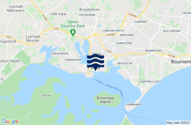 Mapa de mareas Poole, United Kingdom