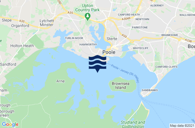 Mapa de mareas Poole Harbour, United Kingdom