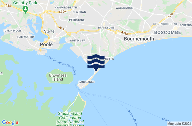 Mapa de mareas Poole Head, United Kingdom