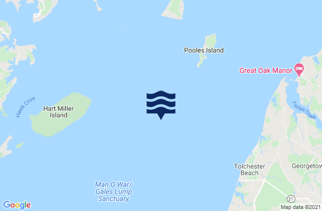 Mapa de mareas Pooles Island 2.0 n.mi. SSW of, United States
