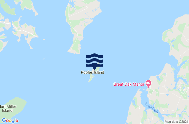 Mapa de mareas Pooles Island, United States
