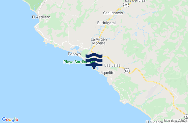 Mapa de mareas Popoyo, Nicaragua