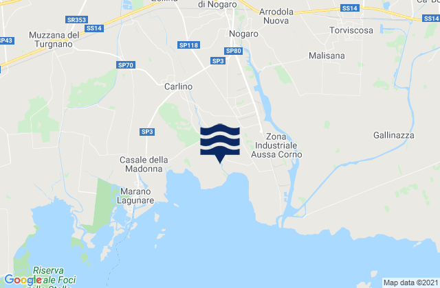 Mapa de mareas Porpetto, Italy