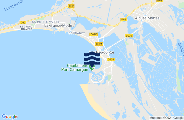 Mapa de mareas Port-Camargue, France