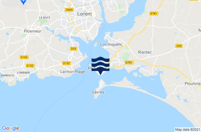 Mapa de mareas Port-Louis, France