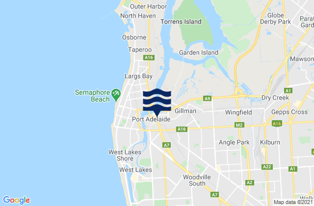 Mapa de mareas Port Adelaide Enfield, Australia